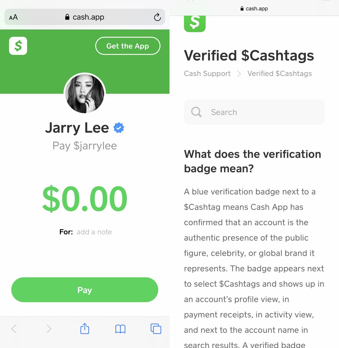 celebrities cash app tags